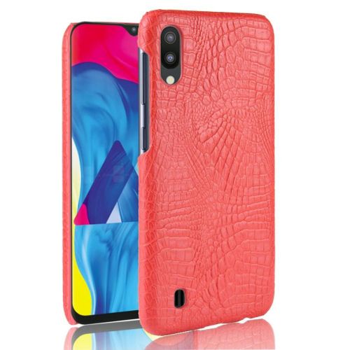 Classique Élégant Étui Pour Samsung Galaxy M10 Compatibilité Anti Éraflure Mode Classique D'alligator Housse De Protection - Rouge