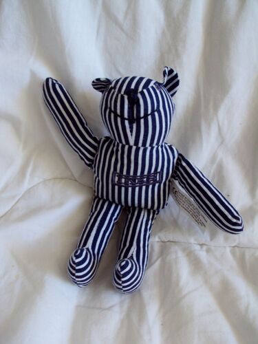 Doudou Ours Bleu Blanc Rayé Ikks