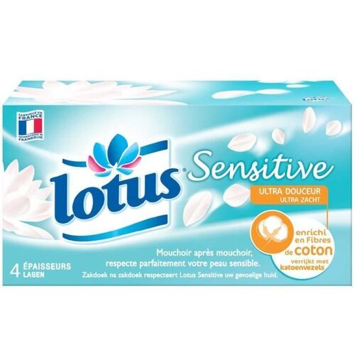 Lotus Mouchoirs Boite - X80 