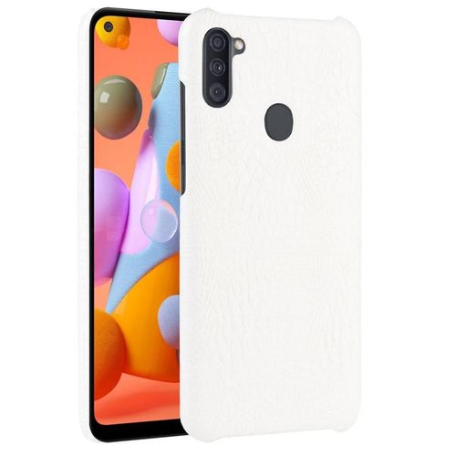 Classique Élégant Étui Pour Samsung Galaxy M11 Compatibilité Housse De Protection Mode Classique D'alligator Anti Éraflure - Blanc