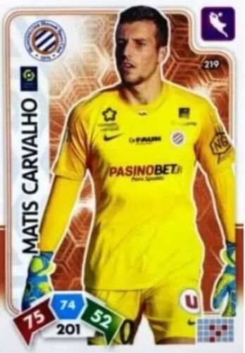 219 Matis Carvalho - Montpellier Hérault Sc - Panini Adrenalyn Xl Ligue 1 - 2020-2021 Carte Football