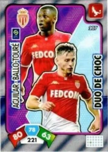 207 Ruben Aguilar / Fodé Ballo-Touré - As Monaco - Duo De Choc - Panini Adrenalyn Xl Ligue 1 - 2020-2021 Carte Football
