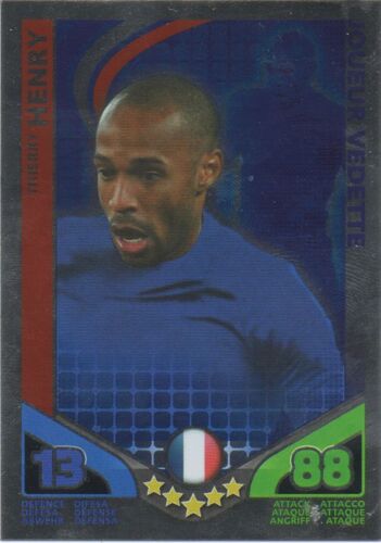 Match Attax Stars Mondiales Joueur Vedette Thierry Henry