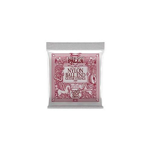 Ernie Ball 2409 - Jeu De Cordes Classiques Ernesto Palla - Nylon Noir-Métal Doré À Boule