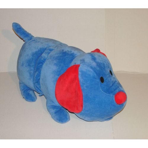 Chien D'activites Oxybul Deux Cubes Peluche Doudou Gros Chien Bleu Éveil Et Jeux