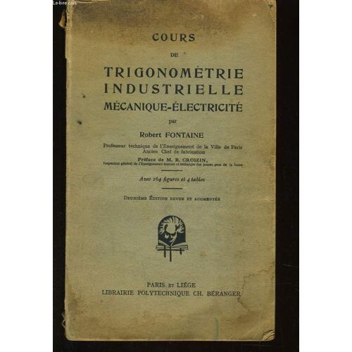 Cours De Trigonometrie Industrielle Mecanique Electricite