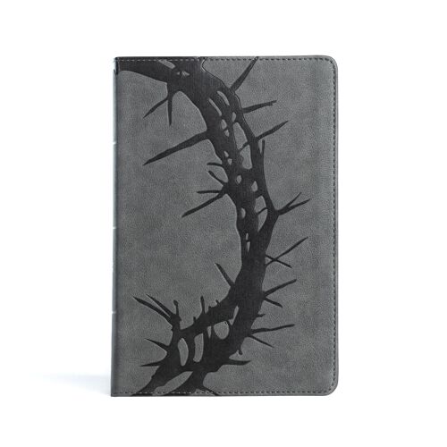 Csb Large Print Personal Size Reference Bible, Charcoal Leathertouch