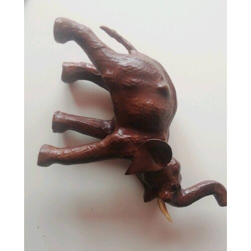 Éléphant Sculpté Bois Des Années 60