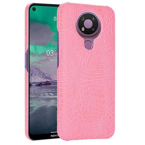 Classique Élégant Étui Pour Nokia 3.4 Anti Éraflure Compatibilité Housse De Protection Mode Classique D'alligator - Couleur Rose