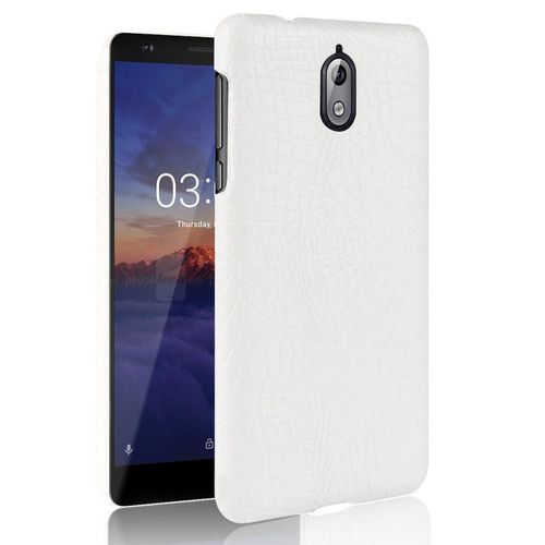 Classique Élégant Étui Pour Nokia 3.1 Housse De Protection Mode Classique D'alligator Anti Éraflure Compatibilité - Blanc
