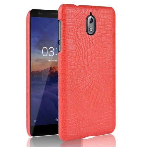 Classique Élégant Étui Pour Nokia 3.1 Housse De Protection Mode Classique D'alligator Anti Éraflure Compatibilité - Rouge