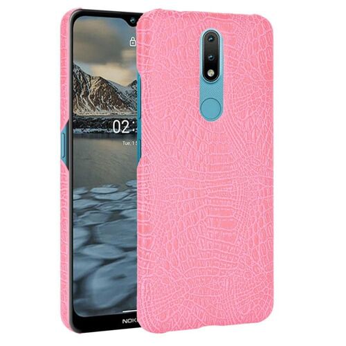 Classique Élégant Étui Pour Nokia 2.4 Housse De Protection Mode Classique D'alligator Compatibilité Anti Éraflure - Couleur Rose