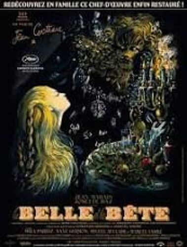 Trés Belle Reproduction De L'affiche "La Belle Et La Bête"De Jean Cocteau (1946)