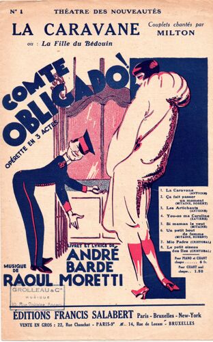 Fille Du Bédoin (La) / Ou "La Caravane" De L'opérette "Comte Obligado!" De André Barde & Raoul Moretti