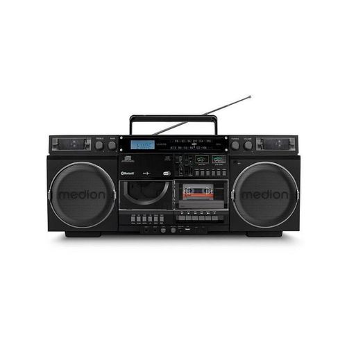 GHETTO BLASTER - MEDION - VINTAGE - DAB+ - CD/CASSETTE/USB/MP3 - 2X10W RMS - NOIR