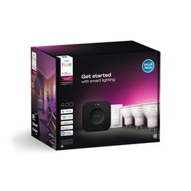 Kit De Démarrage Pro 3 Ampoules Connectées Philips Hue Gu10 Blanc + Variateur Dimmer Switch
