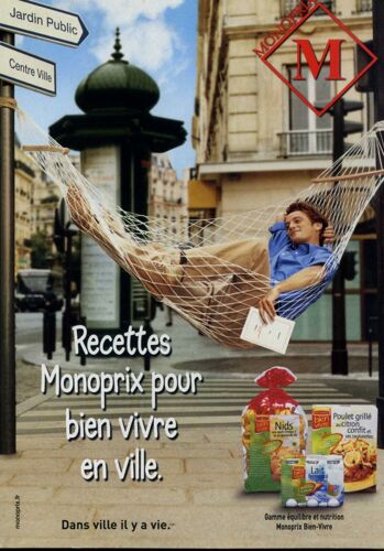 Carte Postale Publicitaire De Monoprix : Recettes Monoprix Pour Bien Vivre En Ville
