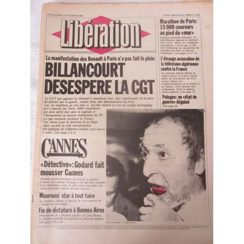Libération 1985 Billancourt Désespère La Cgt