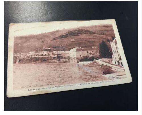 Carte Postale Les Beaux Sites De La Vezere Le Bugue Dordogne Le Cingle Et Le Moulin Bas En L'état Sur Les Photos