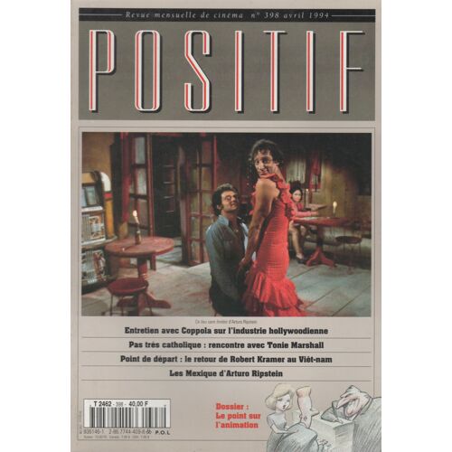 Positif N° 398 : Le Point Sur L'animation