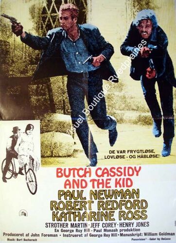 Butch Cassidy Et Le Kid  - Véritable Affiche De Cinéma - Format 60x80 Cm - De George Roy Hill Avec Paul Newman, Robert Redford, Katerine Ross, Henry Jones -  Année 1969