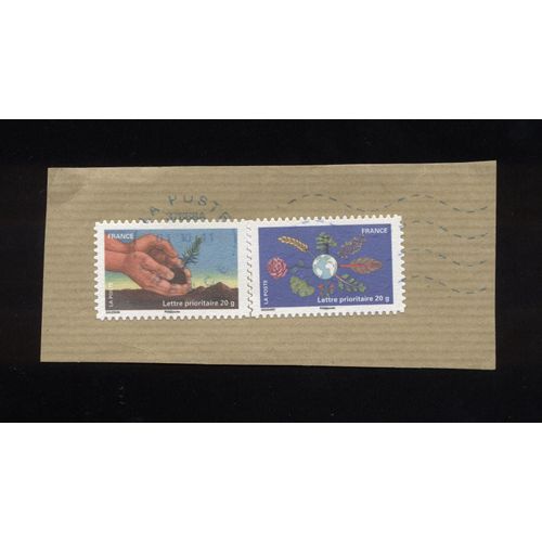 Lot 2 Timbres Oblitérés Used Stamps Fête Du Timbre 2011 Carnet De 12 Timbres Auto-Adhésifs Timbres 1 Et 12 France 2011