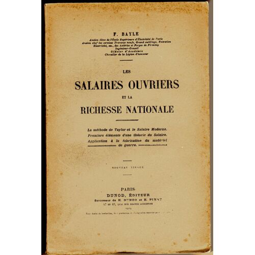 Les Salaires Ouvriers Et La Richesse Nationale