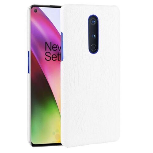 Classique Élégant Étui Pour Oneplus 8 Housse De Protection Compatibilité Anti Éraflure Mode Classique D'alligator - Blanc
