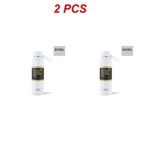 Fiole à vide en acier inoxydable,thermos,bouteille d'eau,extérieur,sport,voyage,tasse thermique,grande capacité,650 ml,850 ml,1100ml,1 pièce,2 pièces - Type B 2pcs #B