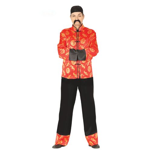 Déguisement Chinois Rouge Et Doré Homme - Taille: Xl (54-56)