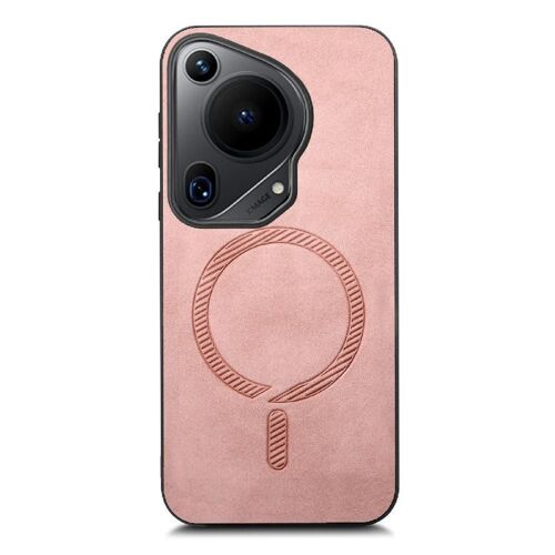 Flip Étui Pour Huawei Pura 70 Ultra Chargement Sans Fil Slim Léger Montures De Voiture Magsafe - Couleur Rose