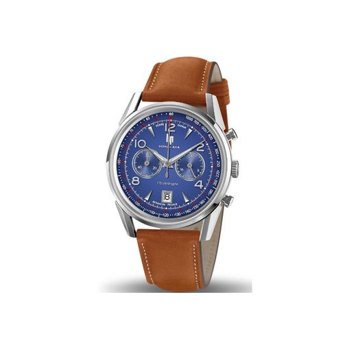 Lip Himalaya 40 Chrono Verre Saphir Montre Unisexe Bracelet Marron-671597