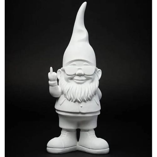 Statue Mini Bernardo Blanc doigt d'honneur