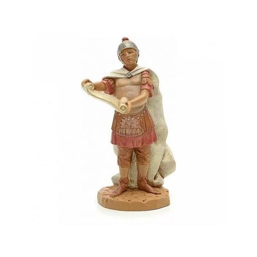 FONTANINI SOLDATO ROMANO CON PERGAMENA STATUINA IN RESINA 12 CM PRESEPE (F-25)