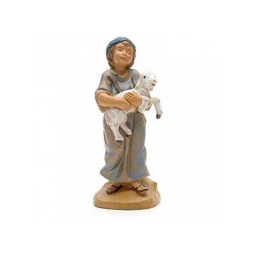Fontanini Pastore Con Agnello 12cm Statuina In Resina Presepe (F-49)
