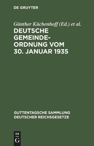 Deutsche Gemeindeordnung Vom 30. Januar 1935