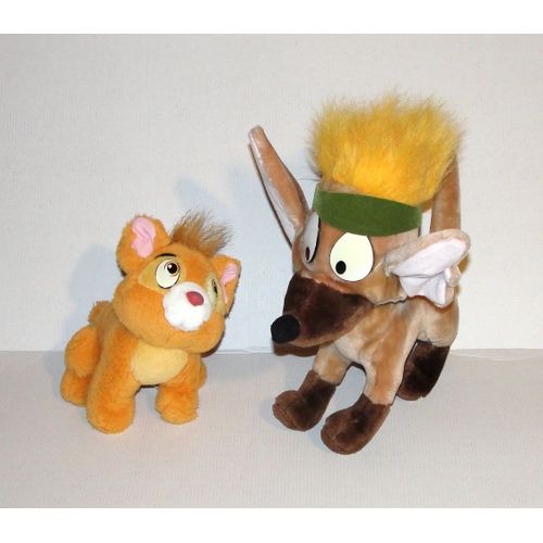 Oliver Et Compagnie Disney Lot 2 Peluche Doudou Chat Oliver Et Chien Tito Année 1989
