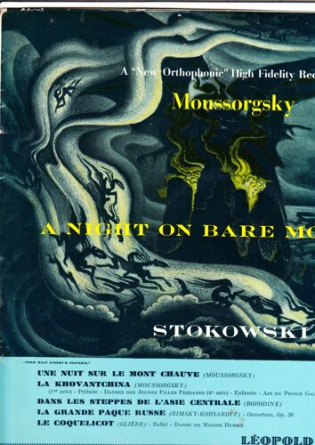 A New Orthophonie High Fidelityrecording : 1) Dans Les Steppes De L'assie Centrale, 2) Une Nuit Sur Le Mont Chauve, La Khovantchina : Galitzine , 3) La Grand Pâque Russe  Opus 36, 4) Le Coquelicot