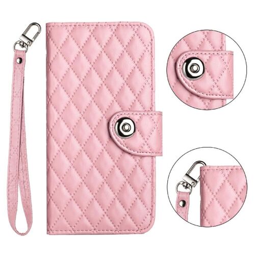 Étui Pour Itel P55 5g Protection Élégante Antichoc Portefeuille Couverture Titulaire De La Carte Bande De Poignet - Bleu Violet