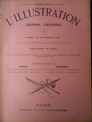 Hebdomadaire L'illustration N°2961 Du 25 Novembre 1899