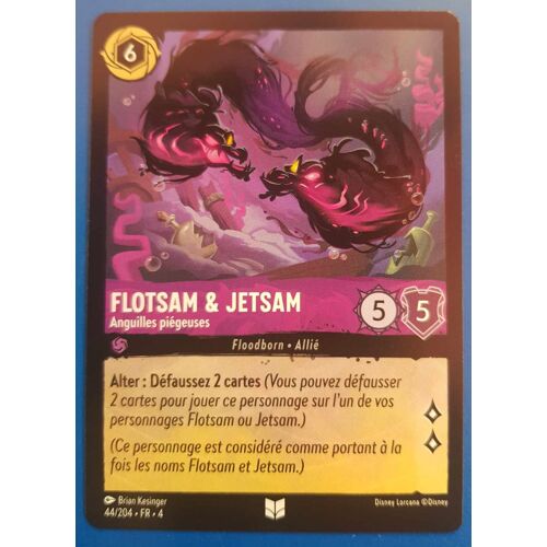 Carte Lorcana Disney (Chapitre 4) Peu Commune (44/204) Flotsam & Jetsam - Anguilles Piégeuses