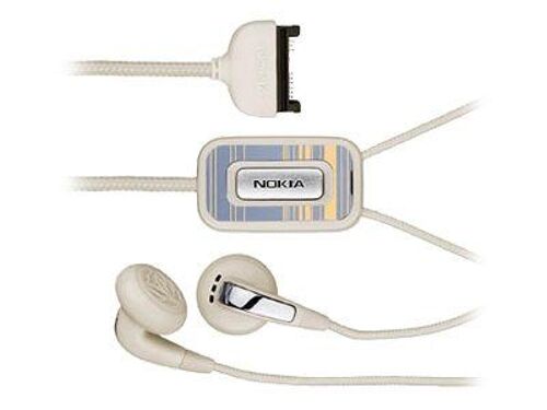 Nokia HS 31 - Micro-casque - embout auriculaire - filaire - blanc - pour Nokia 51XX, 5500, 60XX, 62XX, 73XX, 9500, E50, E60, E61, E65, E70, N70, N73, N80, N93