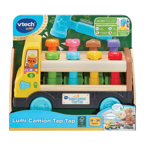 Vtech Baby Lumi Camion Tap Tap (Jouet Avec Partie Bois Certifie Fsc)