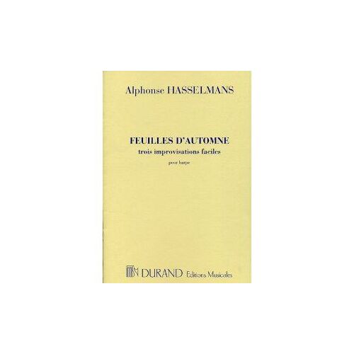 Hasselmans Feuilles D'automne 3 Improvisations Faciles Harpe