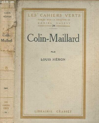 Colin-Maillard - Les Cahiers Verts N°34 (Edition Originale)
