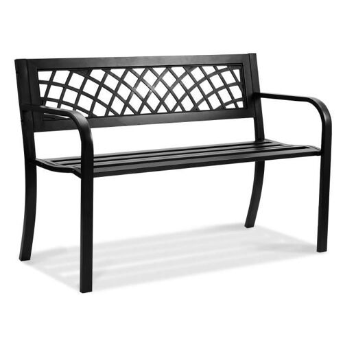 Banc D'extérieur - Vevor - 52,7 X 116,3 X 76,2 Cm Banquette De Jardin En Métal 116,3 Cm Capacité De 218 Kg Pour Jardin,Parc,Cour