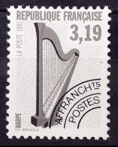Préoblitéré Instruments De Musique - Harpe 3,19 (Impeccable N° 220) Neuf** Luxe (= Sans Trace De Charnière) - Cote 8,00 - France Année 1992 - N29148