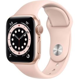 Apple Watch Series 6 (GPS) - Boitier 44 mm aluminium or avec bracelet sport rose