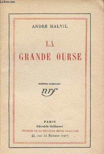 La Grande Ourse (Edition Originale)