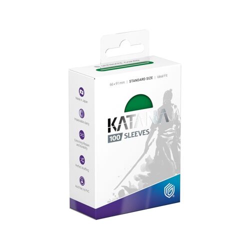 Ultimate Guard - Pack 100 Pochettes Katana Sleeves Taille Standard Jade Garden